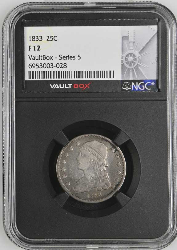 1833 Capped Bust Quarter NGC F12 - Series 5