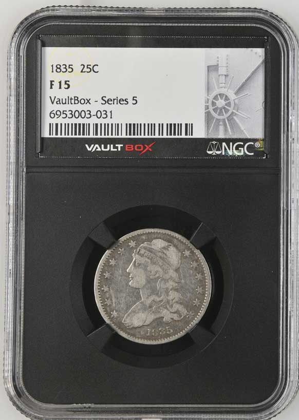 1835 Capped Bust Quarter NGC F15 - Series 5