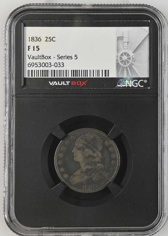 1836 Capped Bust Quarter NGC F15 - Series 5