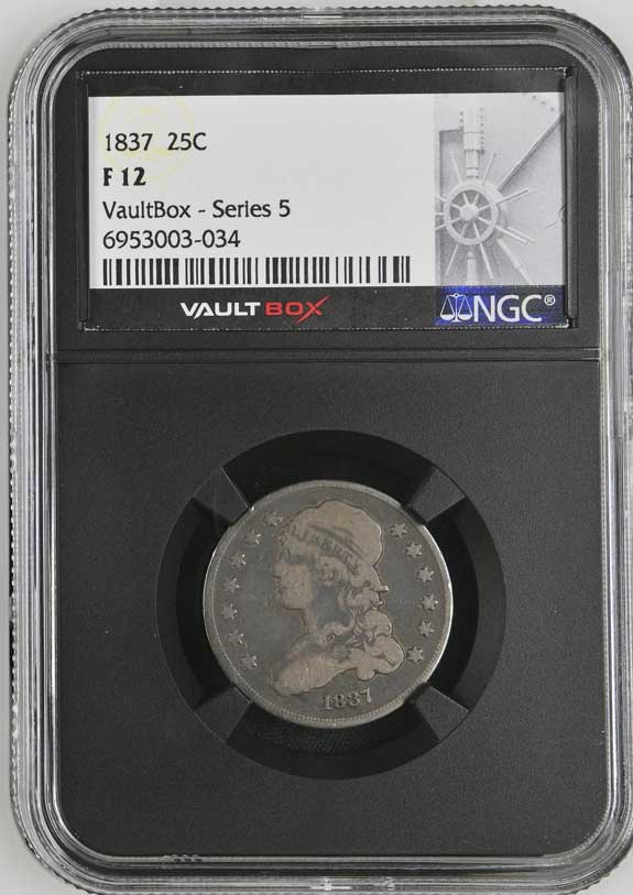 1837 Capped Bust Quarter NGC F12 - Series 5