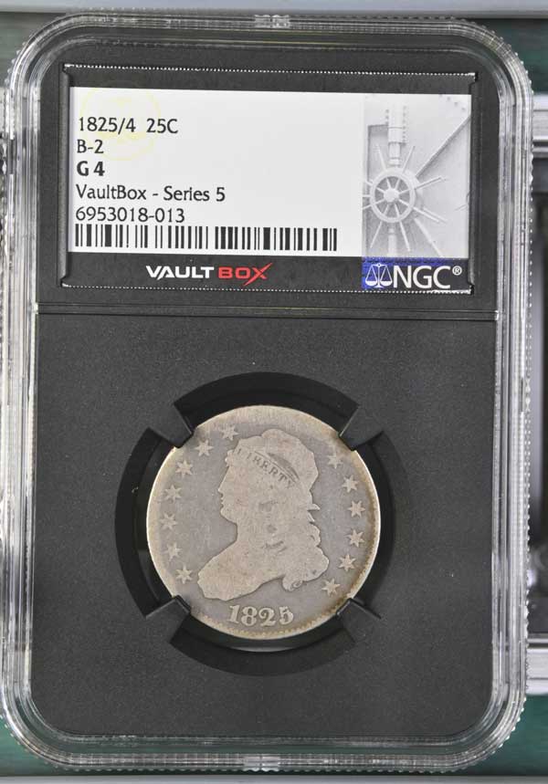 1825/4 B-2 Capped Bust Quarter NGC G4 - Series 5