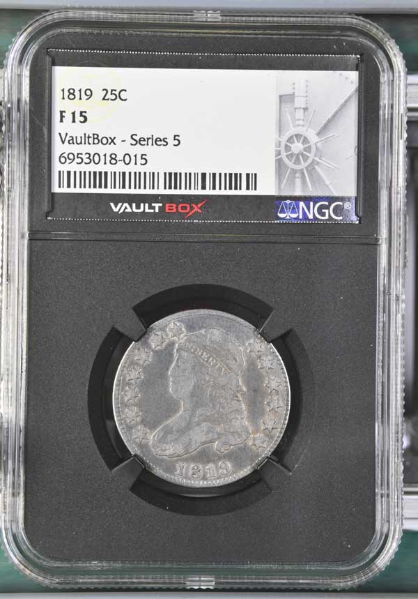 1819 Capped Bust Quarter NGC F15 - Series 5
