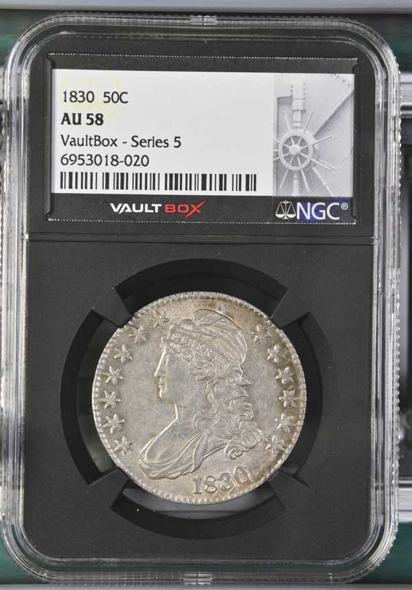 1830 Capped Bust Half Dollar NGC AU58 - Series 5