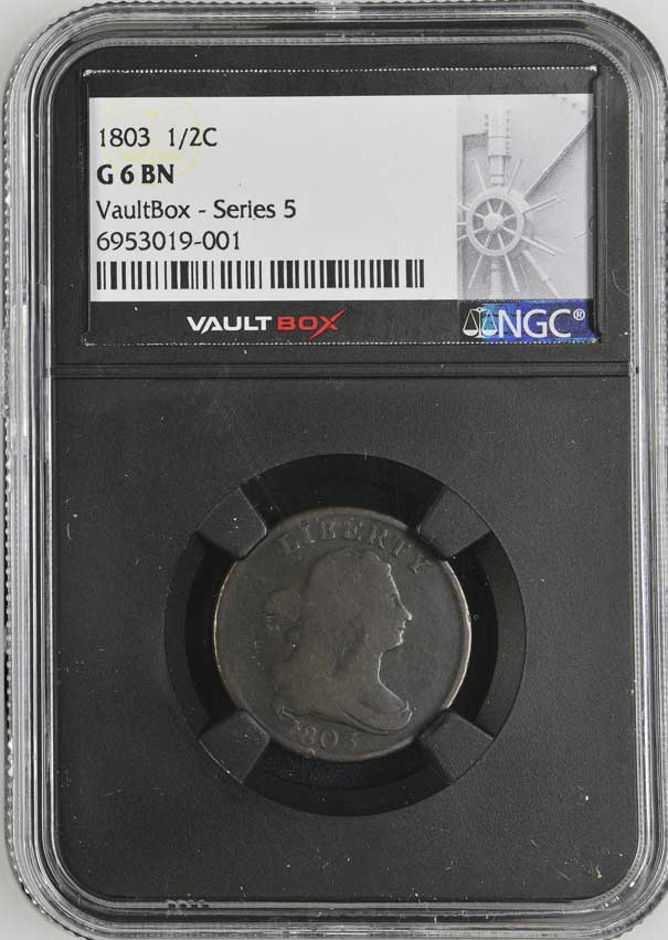 1803 Draped Bust Half Cent NGC G6BN - Series 5