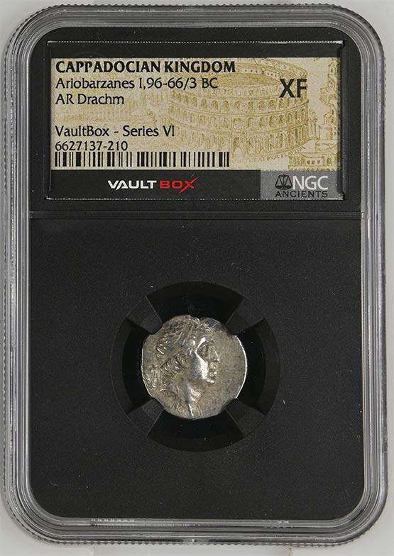 Greek Capadocian 96-66/3 BC Ariobarzanes Silver Drachm NGC XF - Series VI Front