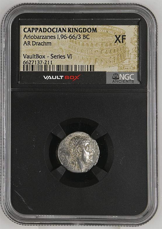 Greek Capadocian 96-66/3 BC Ariobarzanes Silver Drachm NGC XF - Series VI Front