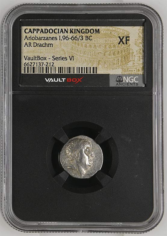 Greek Capadocian 96-66/3 BC Ariobarzanes Silver Drachm NGC XF - Series VI Front