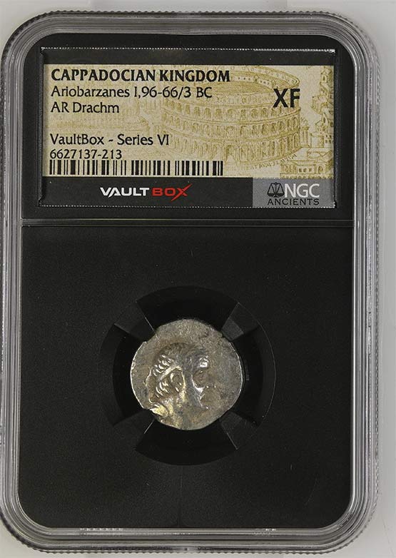 Greek Capadocian 96-66/3 BC Ariobarzanes Silver Drachm NGC XF - Series VI Front