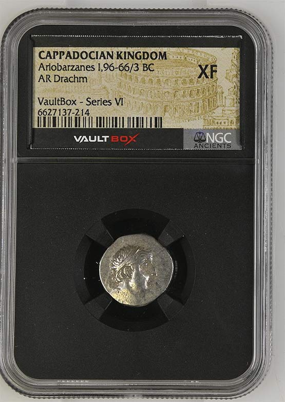 Greek Capadocian 96-66/3 BC Ariobarzanes Silver Drachm NGC XF - Series VI Front