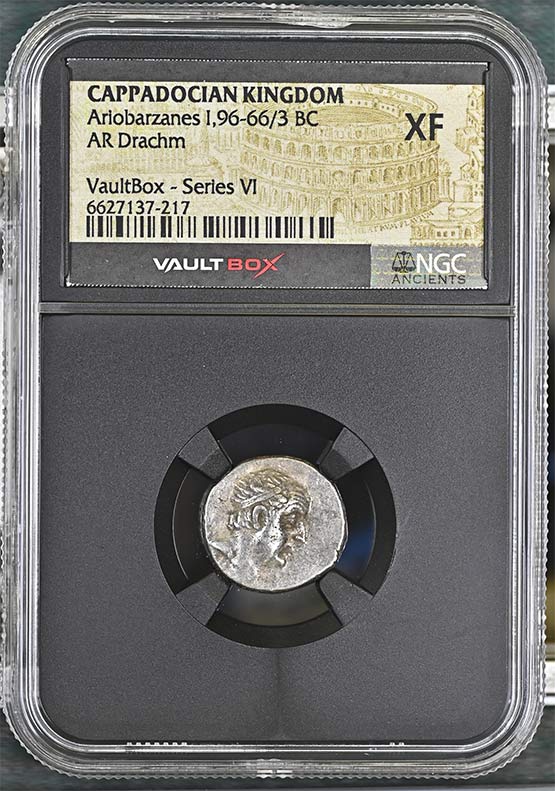 Greek Capadocian 96-66/3 BC Ariobarzanes Silver Drachm NGC XF - Series VI Front