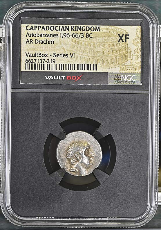 Greek Capadocian 96-66/3 BC Ariobarzanes Silver Drachm NGC XF - Series VI Front