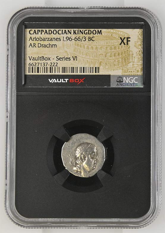 Greek Capadocian 96-66/3 BC Ariobarzanes Silver Drachm NGC XF - Series VI Front