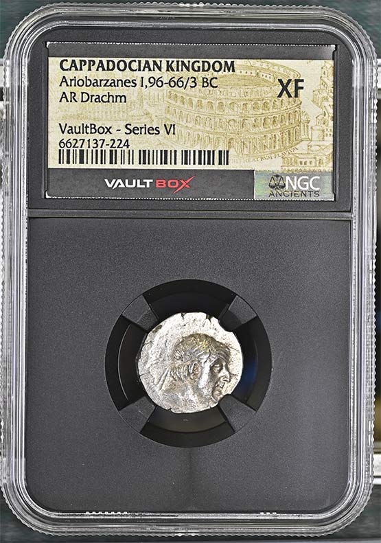 Greek Capadocian 96-66/3 BC Ariobarzanes Silver Drachm NGC XF - Series VI Front