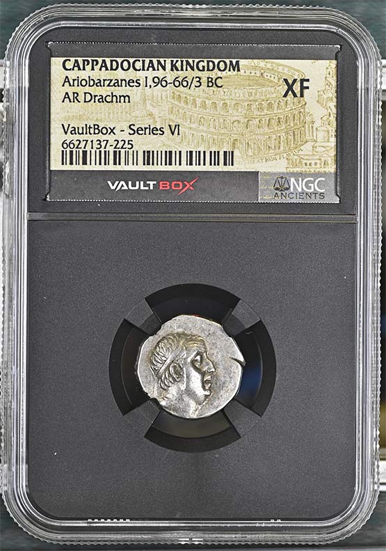 Greek Capadocian 96-66/3 BC Ariobarzanes Silver Drachm NGC XF - Series VI Front