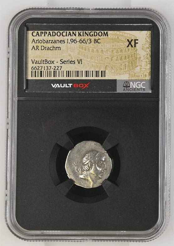 Greek Capadocian 96-66/3 BC Ariobarzanes Silver Drachm NGC XF - Series VI Front