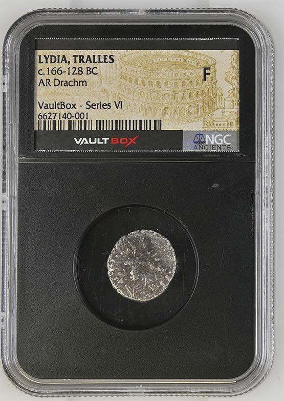 Greek c.166-128 BC Lydia Silver Drachm NGC Fine - Series VI Front