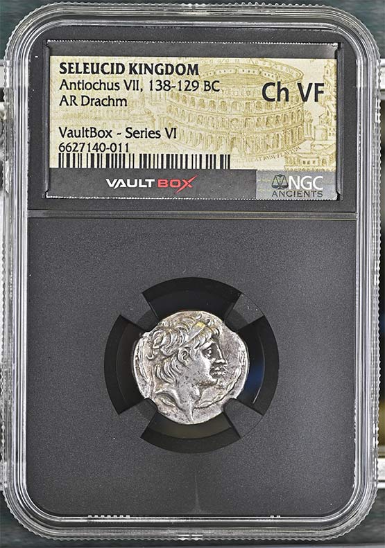 Greek Seleucid Kingdom 138-129 BC Ariobarzanes Silver Drachm NGC Ch VF - Series VI Front