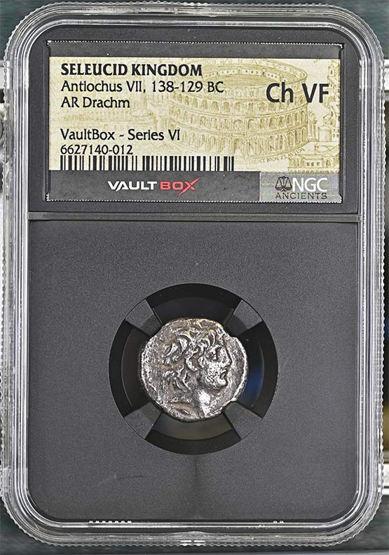 Greek Seleucid Kingdom 138-129 BC Ariobarzanes Silver Drachm NGC Ch VF - Series VI Front