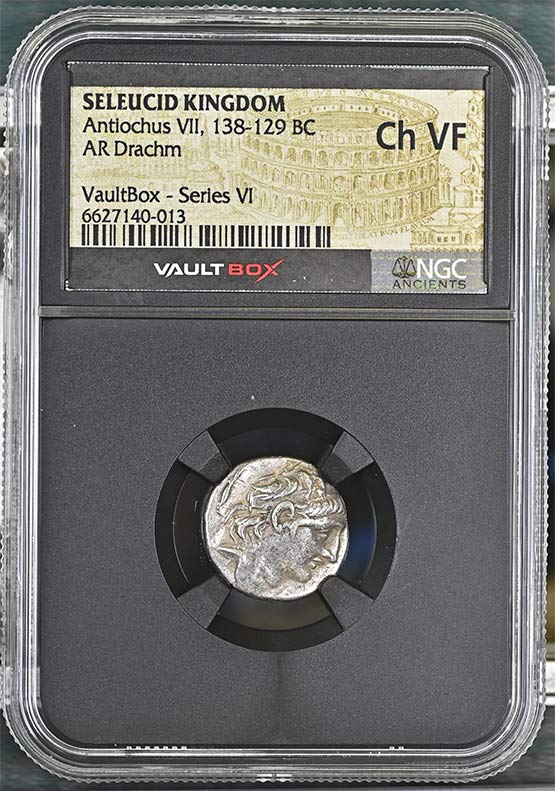 Greek Seleucid Kingdom 138-129 BC Ariobarzanes Silver Drachm NGC Ch VF - Series VI Front