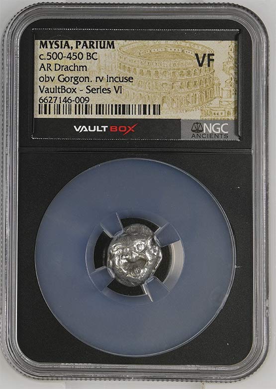 Greek c.500-450 BC Mysia (Gorgon) Silver Drachm NGC VF - Series VI Front