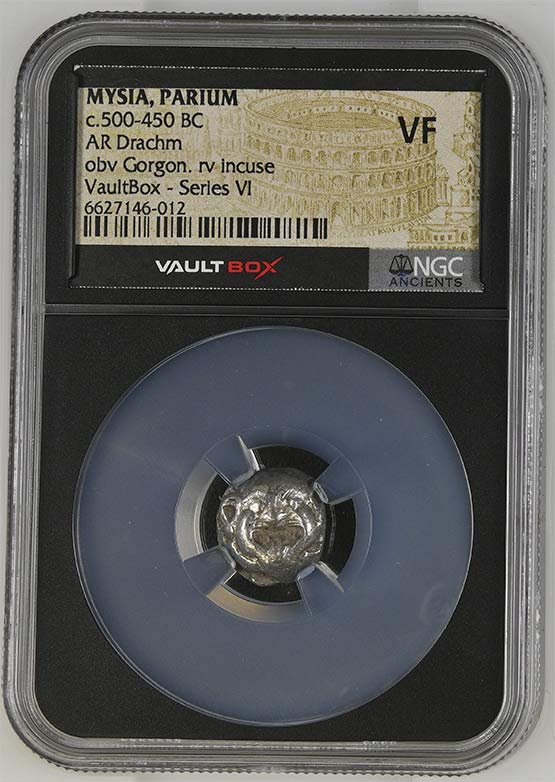 Greek c.500-450 BC Mysia (Gorgon) Silver Drachm NGC VF - Series VI Front