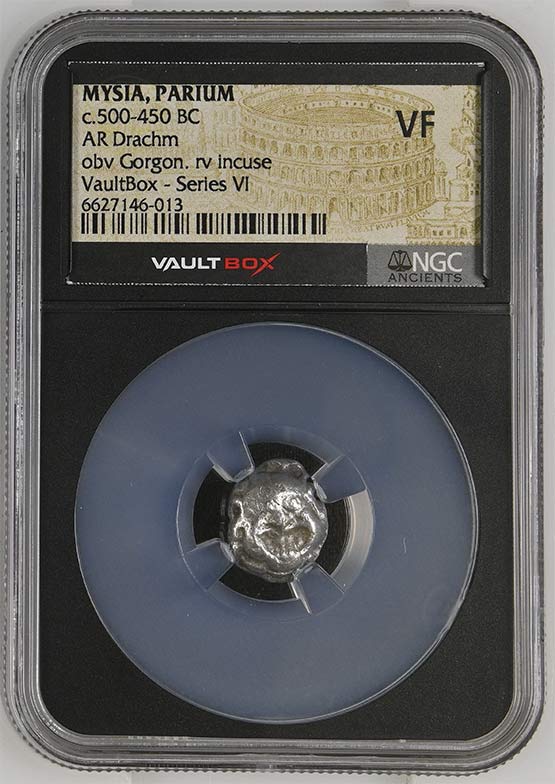 Greek c.500-450 BC Mysia (Gorgon) Silver Drachm NGC VF - Series VI Front