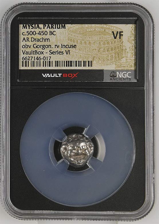 Greek c.500-450 BC Mysia (Gorgon) Silver Drachm NGC VF - Series VI Front