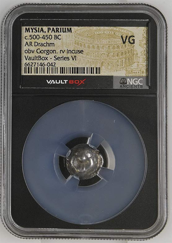 Greek c.500-450 BC Mysia (Gorgon) Silver Drachm NGC VG - Series VI Front