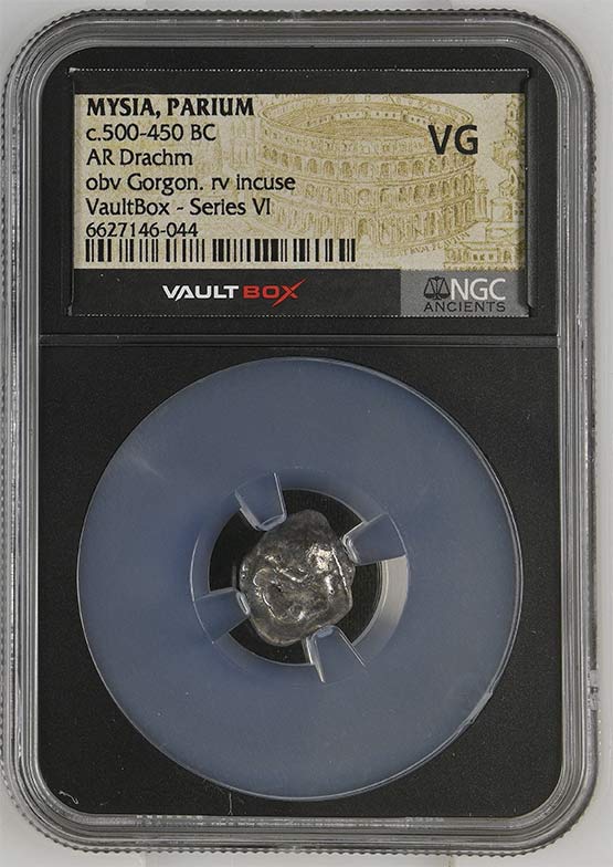 Greek c.500-450 BC Mysia (Gorgon) Silver Drachm NGC VG - Series VI Front