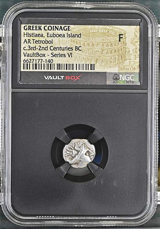 Greek c.3rd-2nd Centuries BC Histiaea Euboea Silver Tetrobol NGC Fine - Series VI Front