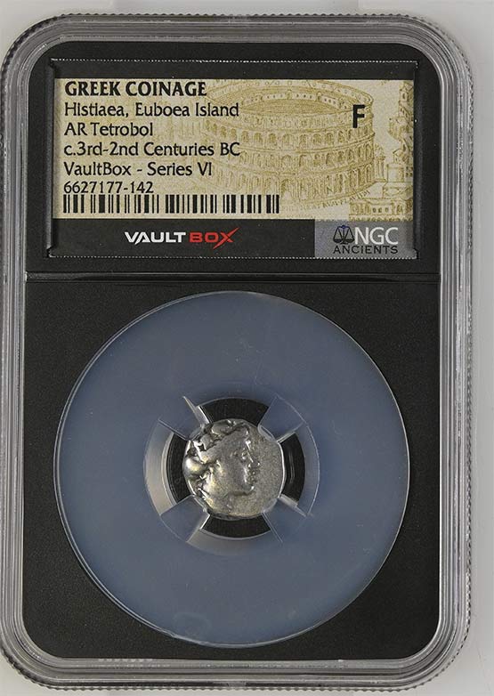 Greek c.3rd-2nd Centuries BC Histiaea Euboea Silver Tetrobol NGC Fine - Series VI Front