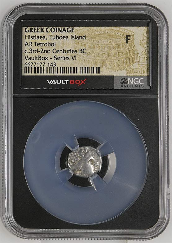 Greek c.3rd-2nd Centuries BC Histiaea Euboea Silver Tetrobol NGC Fine - Series VI Front