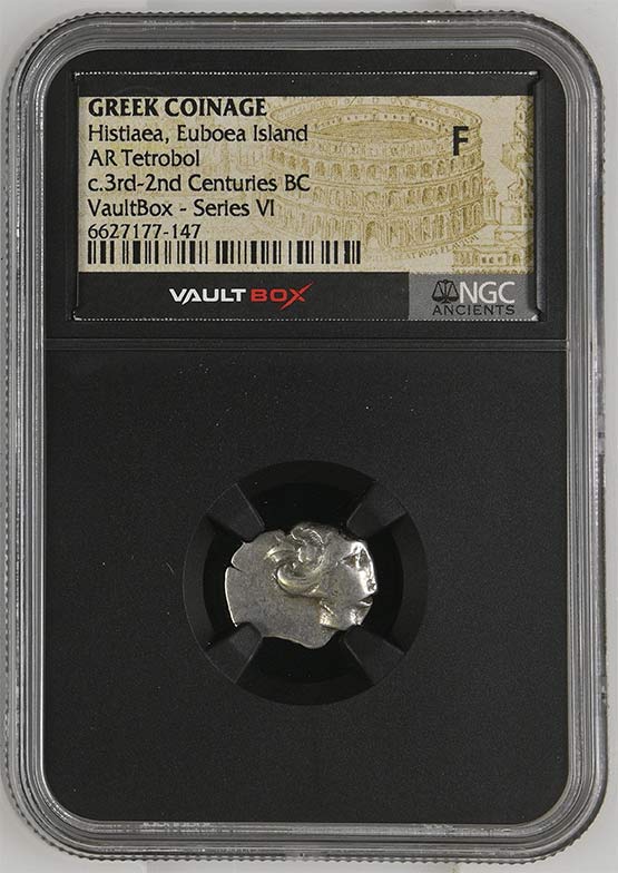 Greek c.3rd-2nd Centuries BC Histiaea Euboea Silver Tetrobol NGC Fine - Series VI Front
