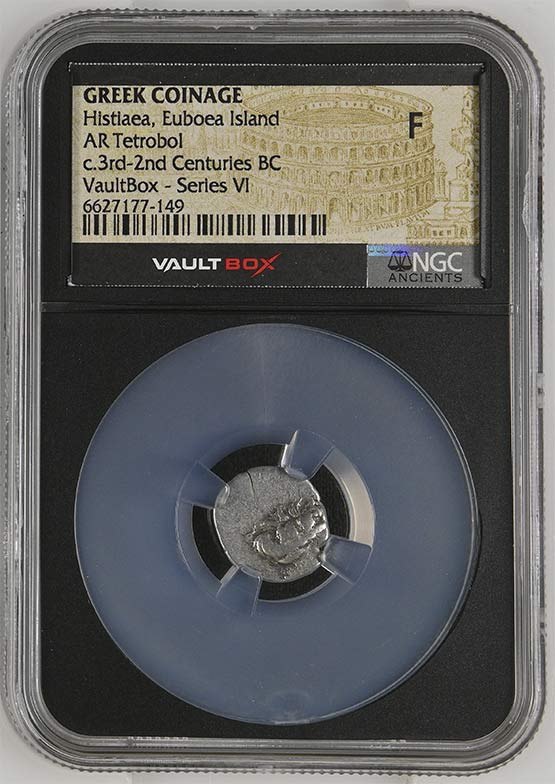 Greek c.3rd-2nd Centuries BC Histiaea Euboea Silver Tetrobol NGC Fine - Series VI Front