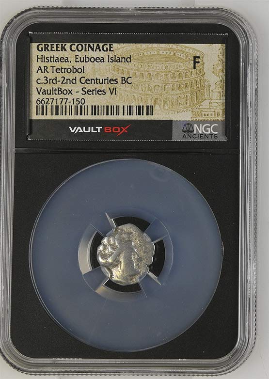 Greek c.3rd-2nd Centuries BC Histiaea Euboea Silver Tetrobol NGC Fine - Series VI Front