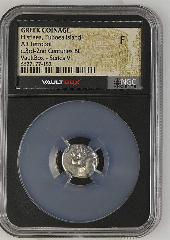 Greek c.3rd-2nd Centuries BC Histiaea Euboea Silver Tetrobol NGC Fine - Series VI Front
