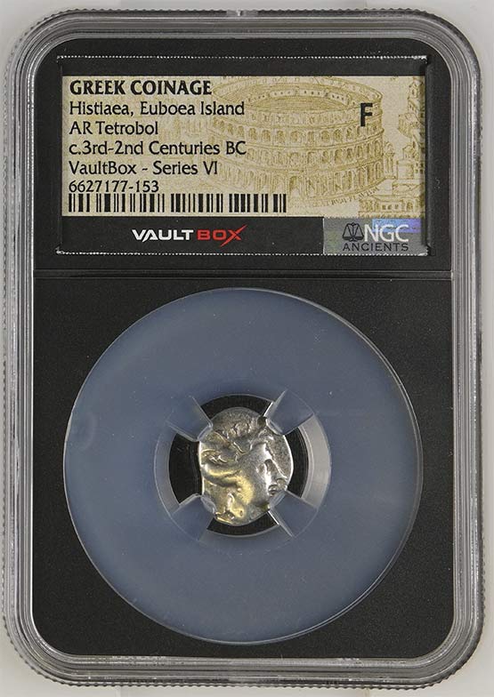 Greek c.3rd-2nd Centuries BC Histiaea Euboea Silver Tetrobol NGC Fine - Series VI Front