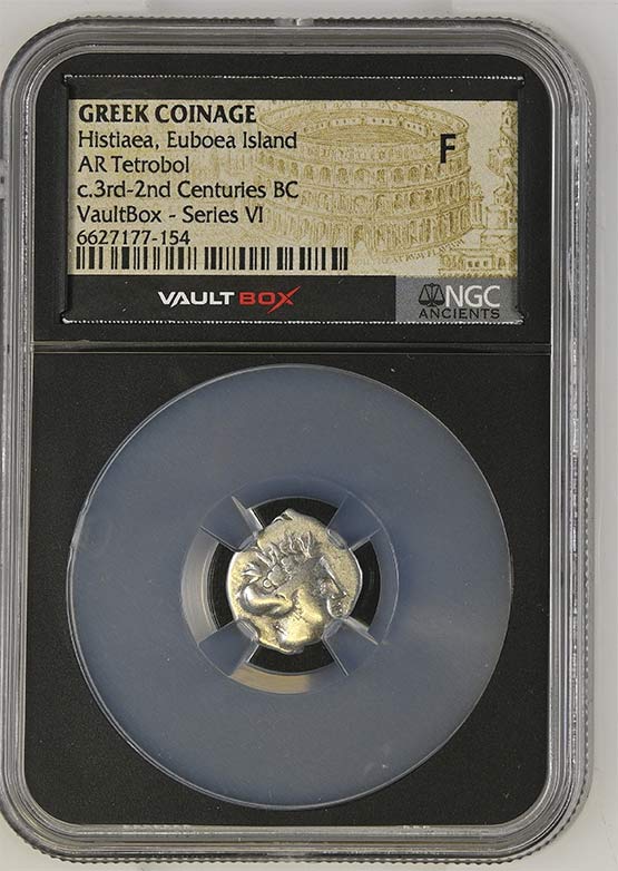 Greek c.3rd-2nd Centuries BC Histiaea Euboea Silver Tetrobol NGC Fine - Series VI Front
