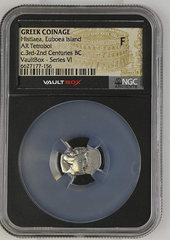 Greek c.3rd-2nd Centuries BC Histiaea Euboea Silver Tetrobol NGC Fine - Series VI Front