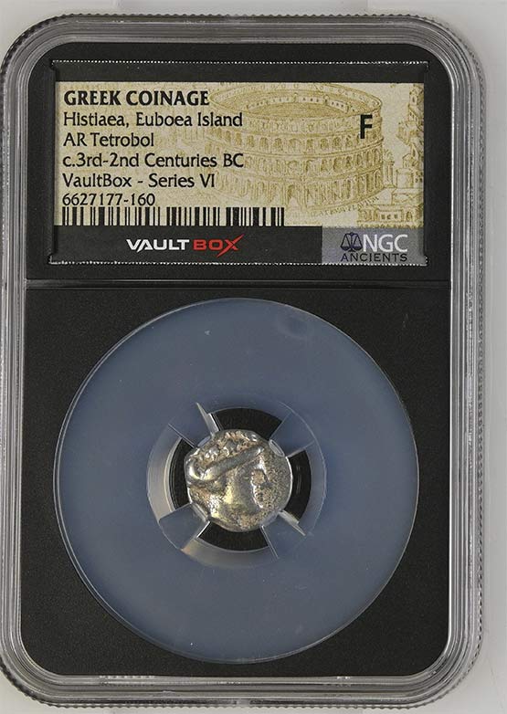 Greek c.3rd-2nd Centuries BC Histiaea Euboea Silver Tetrobol NGC Fine - Series VI Front