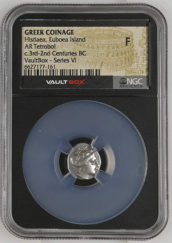 Greek c.3rd-2nd Centuries BC Histiaea Euboea Silver Tetrobol NGC Fine - Series VI Front