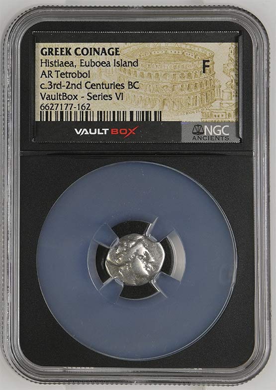 Greek c.3rd-2nd Centuries BC Histiaea Euboea Silver Tetrobol NGC Fine - Series VI Front