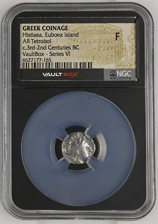 Greek c.3rd-2nd Centuries BC Histiaea Euboea Silver Tetrobol NGC Fine - Series VI Front
