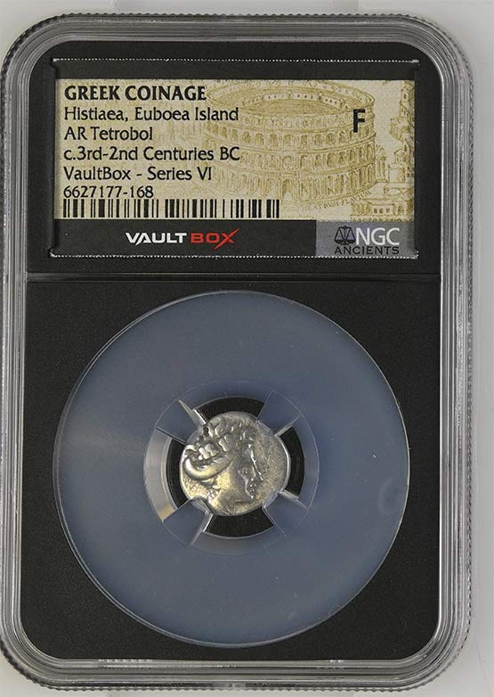 Greek c.3rd-2nd Centuries BC Histiaea Euboea Silver Tetrobol NGC Fine - Series VI Front