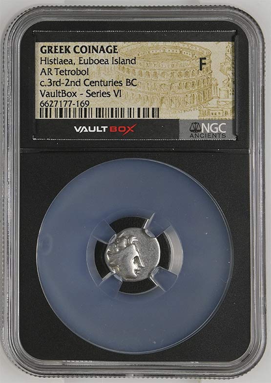Greek c.3rd-2nd Centuries BC Histiaea Euboea Silver Tetrobol NGC Fine - Series VI Front