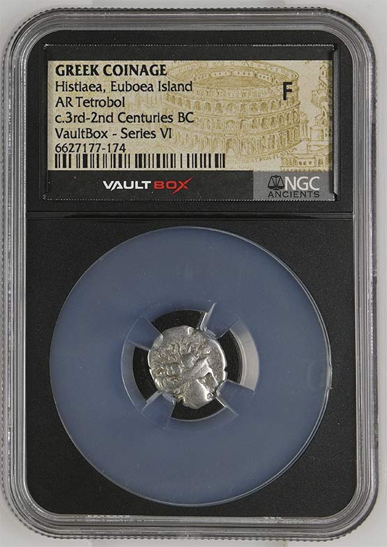 Greek c.3rd-2nd Centuries BC Histiaea Euboea Silver Tetrobol NGC Fine - Series VI Front