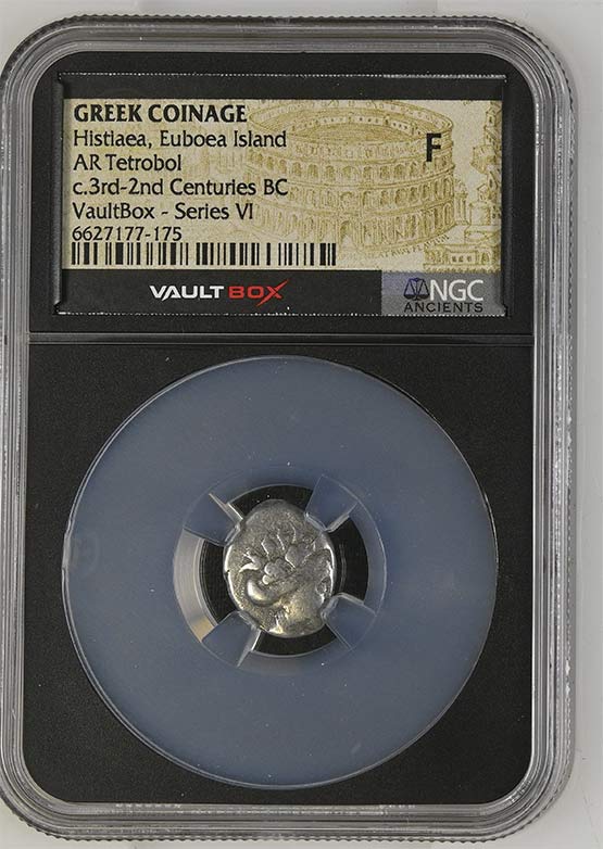 Greek c.3rd-2nd Centuries BC Histiaea Euboea Silver Tetrobol NGC Fine - Series VI Front