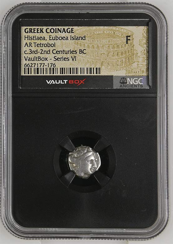 Greek c.3rd-2nd Centuries BC Histiaea Euboea Silver Tetrobol NGC Fine - Series VI Front