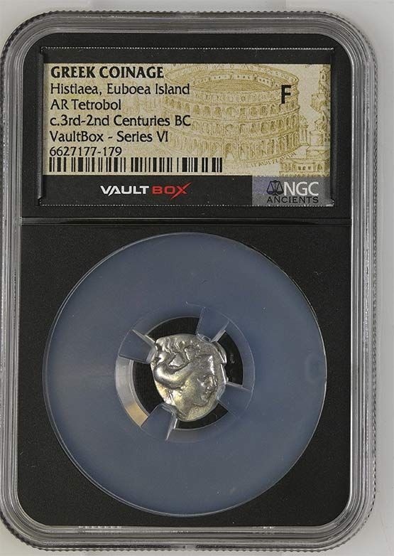 Greek c.3rd-2nd Centuries BC Histiaea Euboea Silver Tetrobol NGC Fine - Series VI Front