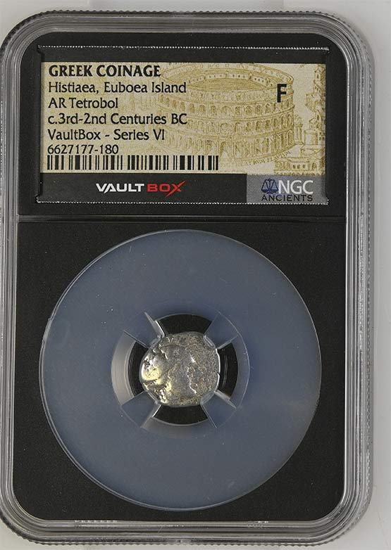 Greek c.3rd-2nd Centuries BC Histiaea Euboea Silver Tetrobol NGC Fine - Series VI Front